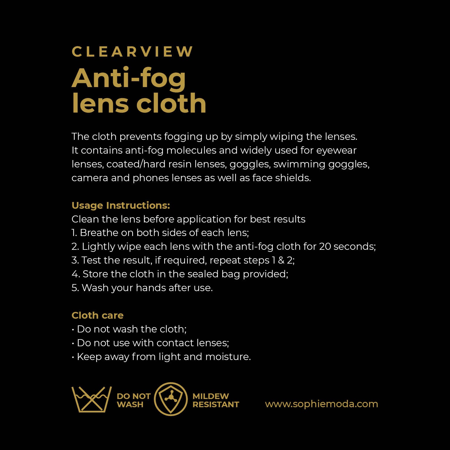 Reusable Anti-Fogging Cloth (Pack of 3)